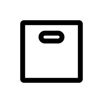 Cardboard box icon line isolated on white background. Black flat thin icon on modern outline style. Linear symbol and editable stroke. Simple and pixel perfect stroke vector illustration