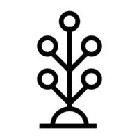 Bush icon line isolated on white background. Black flat thin icon on modern outline style. Linear symbol and editable stroke. Simple and pixel perfect stroke vector illustration