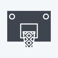 Icon Basket. related to Sports Equipment symbol. glyph style. simple design editable. simple illustration vector