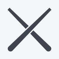 Icon Pool Cue. related to Sports Equipment symbol. glyph style. simple design editable. simple illustration vector