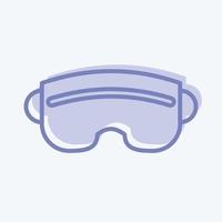 Icon Ski Goggles. related to Sports Equipment symbol. two tone style. simple design editable. simple illustration vector