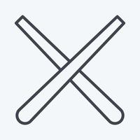 taco de billar icono. relacionado con el símbolo de equipamiento deportivo. estilo de línea diseño simple editable. ilustración sencilla vector