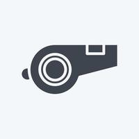 Icon Whistle. related to Sports Equipment symbol. glyph style. simple design editable. simple illustration vector