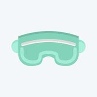 Icon Ski Goggles. related to Sports Equipment symbol. flat style. simple design editable. simple illustration vector