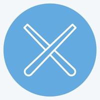 Icon Pool Cue. related to Sports Equipment symbol. blue eyes style. simple design editable. simple illustration vector