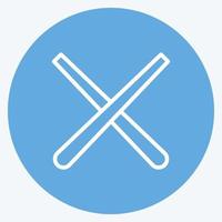 Icon Pool Cue. related to Sports Equipment symbol. blue eyes style. simple design editable. simple illustration vector