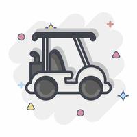 Icon Golf Cart. related to Sports Equipment symbol. comic style. simple design editable. simple illustration vector