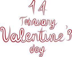 Lettering for Valentine's Day. vector