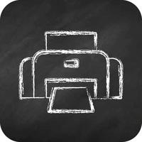 Icon Photo Printer. related to Photography symbol. chalk style. simple design editable. simple illustration vector