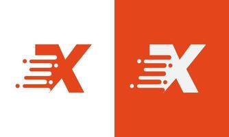 Letter X Logo Fast speed, quick energy drop icon.  Speed Logotype Element vector