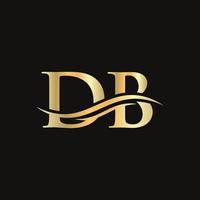 DB Linked Logo for business and company identity. Creative Letter DB Logo Vector