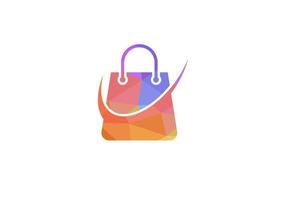 Shopping bag with modern concept vector. Abstract shopping bag vector