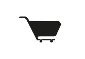 icono del carrito de compras. Ilustración de vector de diseño de logotipo de compras