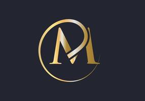Luxury Letter M Logo. M Logotype For Elegant and Stylish Fashion Symbol vector