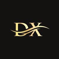 DX letter logo. Initial DX letter business logo design vector template