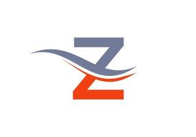 diseño del logotipo del monograma z para la identidad empresarial y empresarial vector