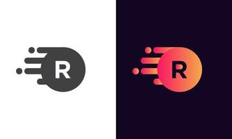 Letter R Technology Logo Design Template. Modern Logotype Symbol vector