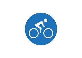 Man cycling vector icon flat style illustration. Man cycling vector icon simple sign and modern symbol