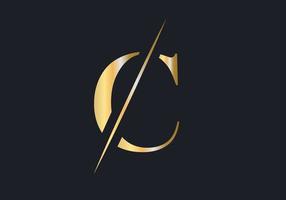 Luxury Letter C Logo Design For Fashion and Luxury Symbol vector