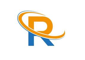 logotipo inicial de la letra r para bienes raíces, negocios e identidad de la empresa vector