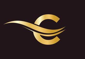 Letter C Logo Luxury concept vector
