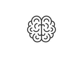 plantilla de vector de diseño de logotipo de cerebro. vector de diseño de logotipo de inteligencia artificial cerebral. diseño de icono de salud