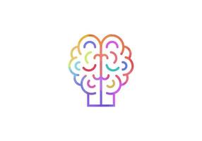 plantilla de vector de diseño de logotipo de cerebro. vector de diseño de logotipo de inteligencia artificial cerebral. diseño de icono de salud