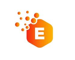 Letter E Logo For Technology Symbol vector