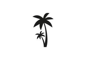 vector de diseño de palmeras. diseño de logo de playa tropical y palmera. diseño de logotipo de vector de palmera simple creativo