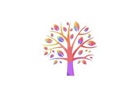 Tree Icon Logo. Teamwork people tree logo vector