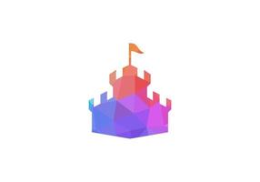 Castle logo template vector icon. Castle kingdom logo.