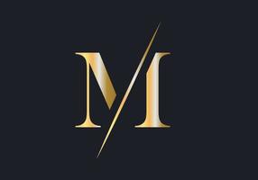 Luxury Letter M Logo Design For Fashion and Luxury Symbol vector