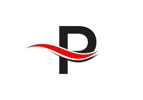 diseño del logotipo del monograma p para la identidad empresarial y empresarial vector