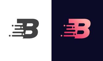 Letter B Logo Fast speed, quick energy drop icon.  Speed Logotype Element vector