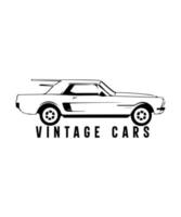 Vintage cars logo illustration design vector