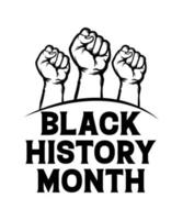 Black history month logo illustration design vector