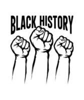 Black history month logo illustration design vector