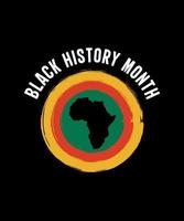 Black history month logo illustration design vector