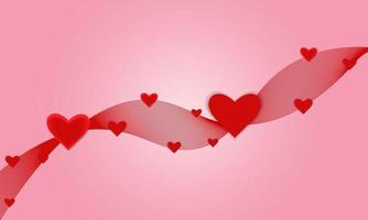 love background with wave style vector
