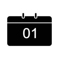 Calendar icon illustration. suitable for schedule icon. icon related to project management. glyph icon style. Simple vector design editable