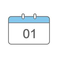 Calendar icon illustration. suitable for schedule icon. icon related to project management. Flat line icon style. Simple vector design editable