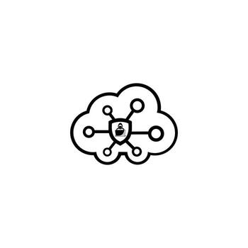 hacker logo. hacker man in hoodie jacket looking at a laptop vector