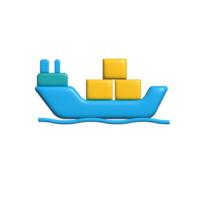 3D Cargo icon Png