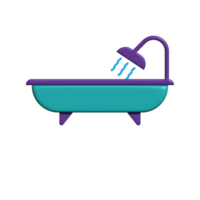 3D Bathtub icon png