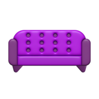 3D illustration of sofa png
