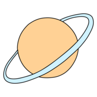 planeet hand getekend, astronomie en ruimte concept png