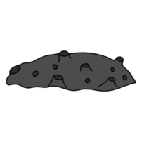 meteorite disegnato a mano, astronomia e spazio concetto png