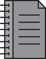 icono de vector de cuaderno