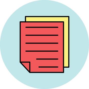 nota, vector, icono vector