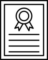 icono de vector de certificado